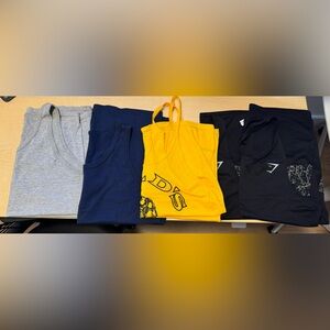 Men's Workout Tank Top Bundle (Gymshark Speed Tanks, Gold's Gym, Hanes Cotton)